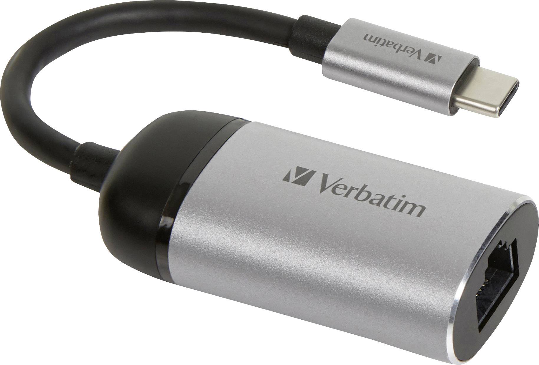 USB-C Verbatim zu Gigabit Ethernet Adapter 10 cm Kabel - 49146