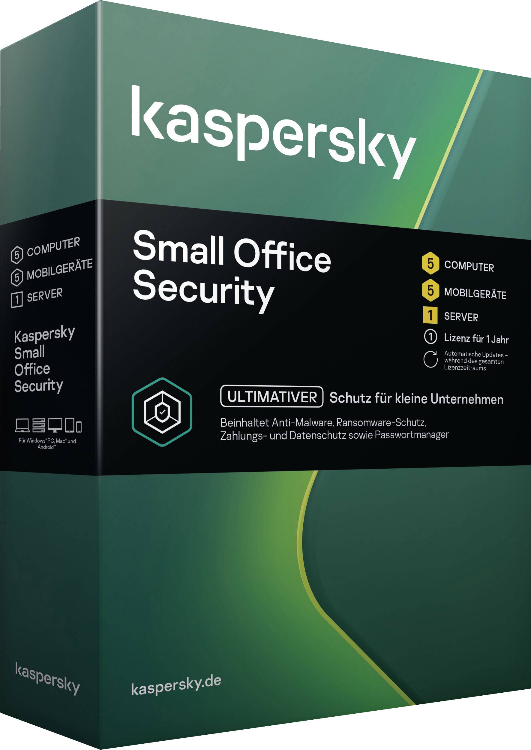 Kaspersky Small Office Security 5User Version 7.0 - KL4541X5EFS-20DE