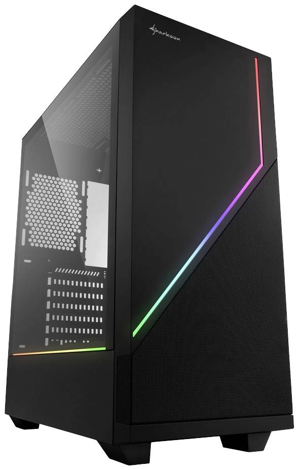 Sharkoon Gehäuse RGB FLOW ATX 1xGlas schwarz - 4044951028146