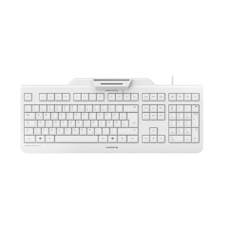 4025112090509 - CHERRY Secure Board 10 USB Tastatur Schweiz QWERTZ Weiß Grau Chipkarten-Leser