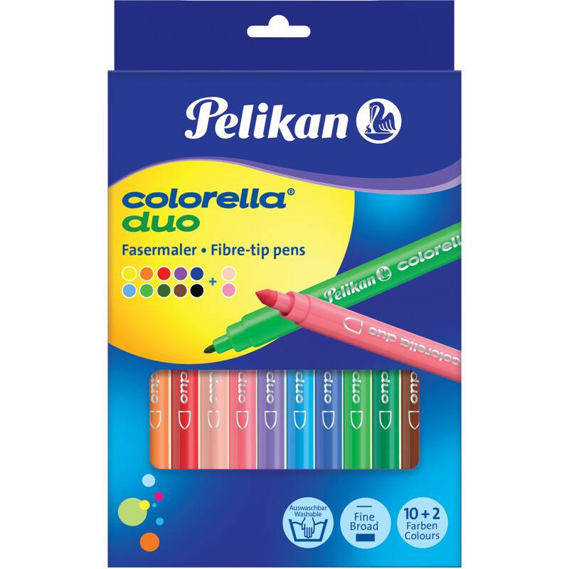 Pelikan Fasermaler Colorella Duo dick+dünn C407/12 10Stifte - 813846