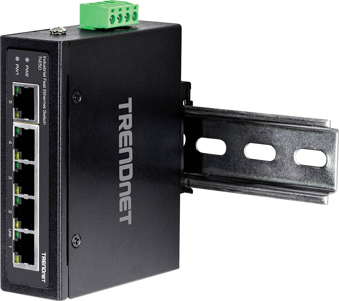 TRENDnet Industrie Switch 5 Port Fast Ethernet L2 DIN-Rail - TI-E50