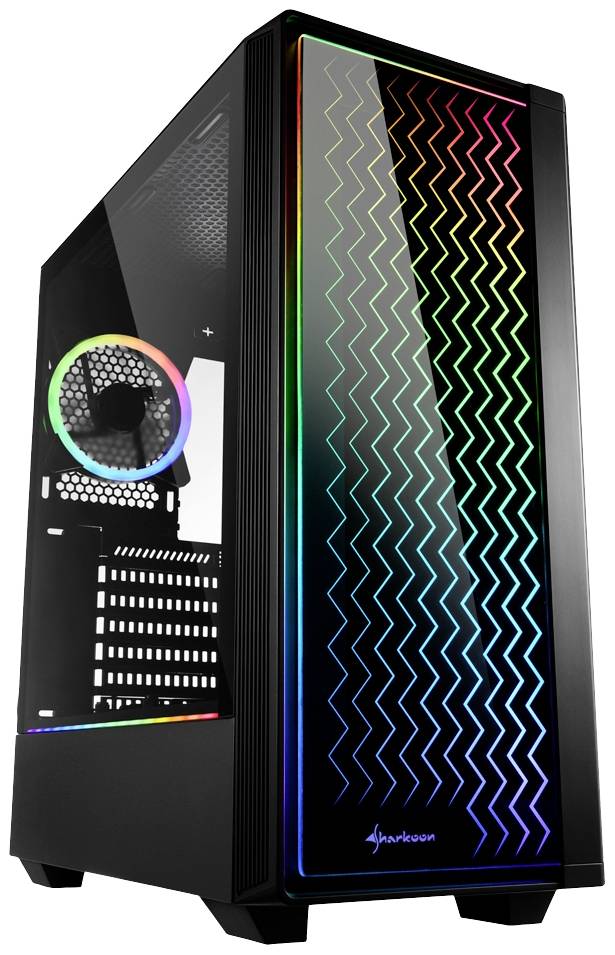 Sharkoon Gehäuse RGB LIT 200 ATX 1xGlas schwarz - 4044951028160