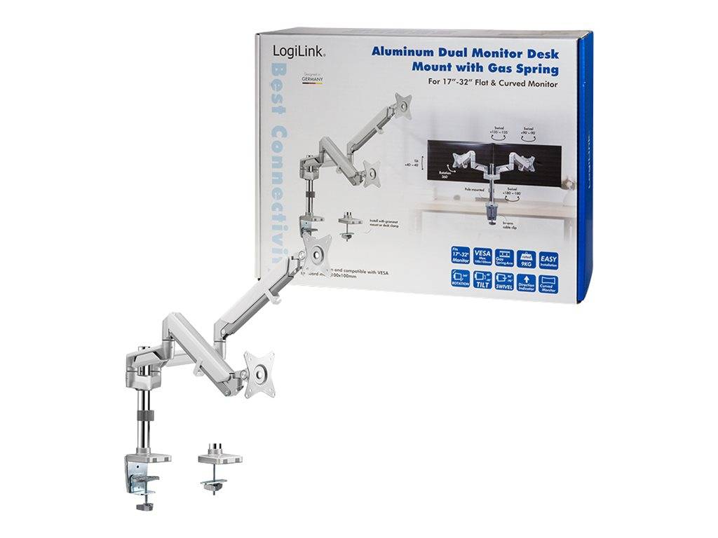 LogiLink TIS 17-27 3TFT 4Gelenke silb. Max. 7KG Gasdr.fed.