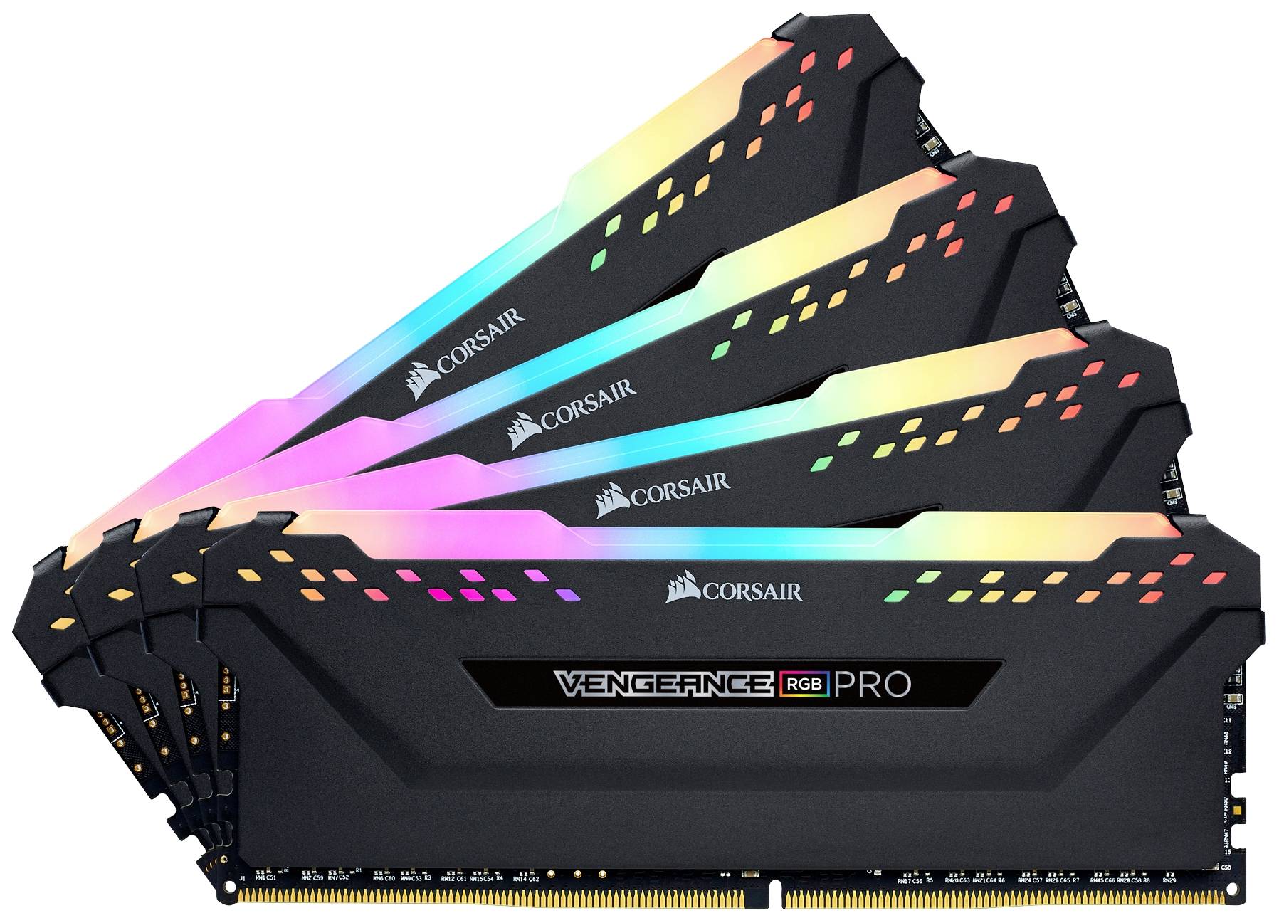 DDR4 64GB PC 3200 CL16 CORSAIR KIT (4x16GB) VENGEANCE RGB B retail - CMW64GX4M4E3200C16