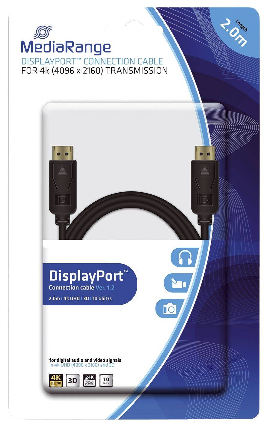 4260459612650 - Mediarange - DisplayPort 2m 10Gb s Kabel (MRCS159) (MRCS159)