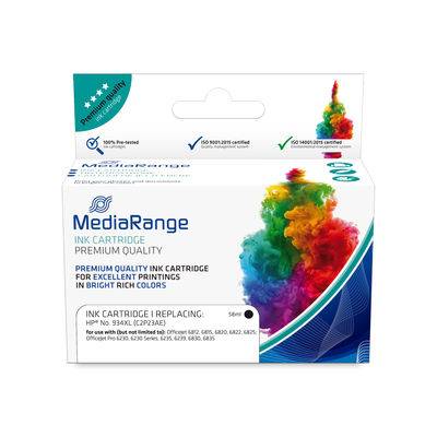 MediaRange Patrone HP NR 934XL Chip schwarz - MRHP934BKXL