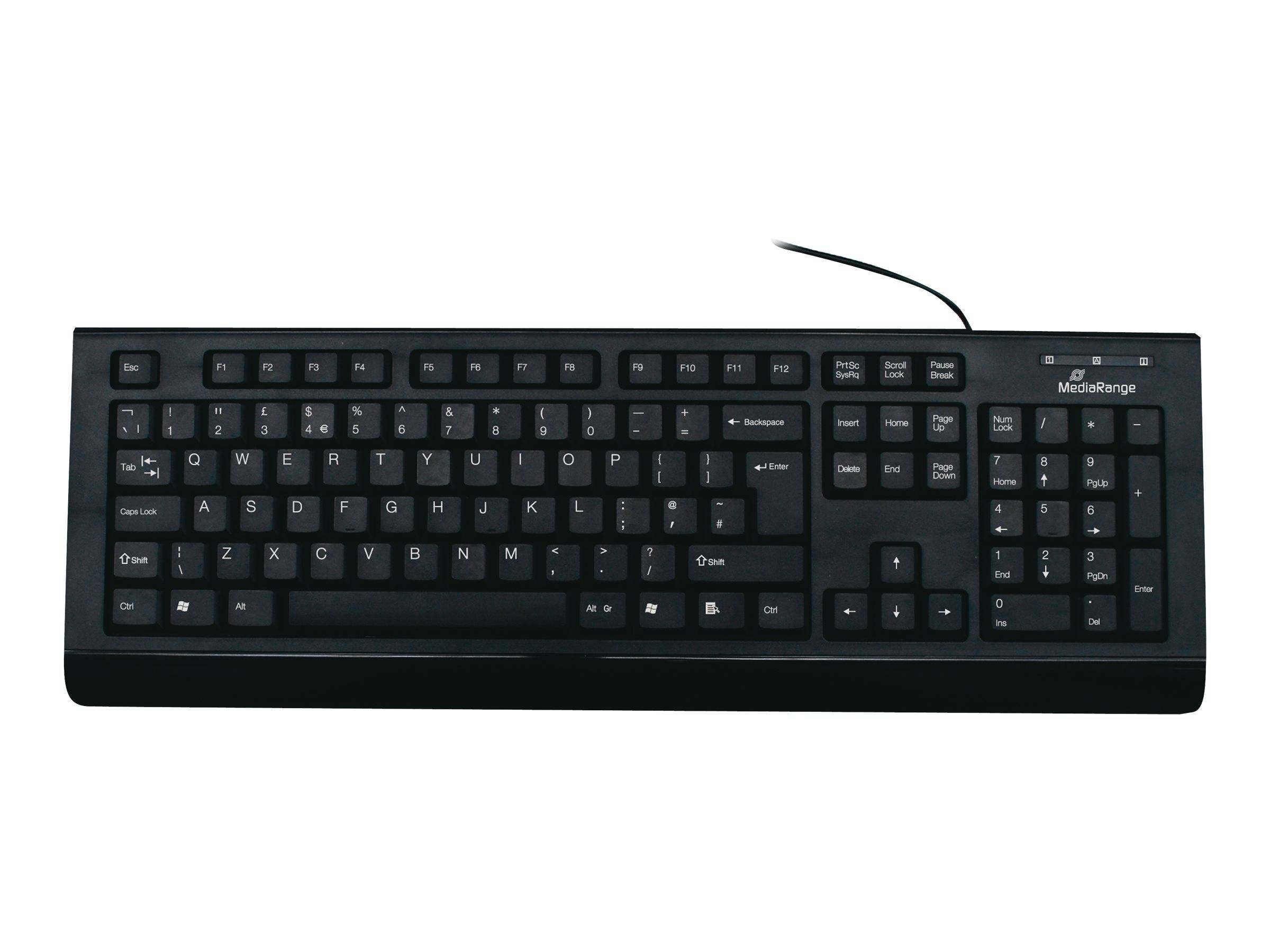 MediaRange Tastatur kabelgebunden QWERTY (UK) schwarz - MROS101-UK