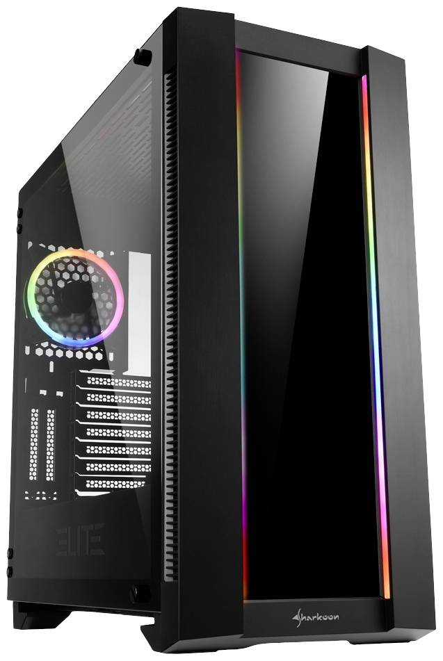 Sharkoon Gehäuse Elite Shark CA200G ATX/E-ATX 1xGlas schwarz - 4044951027163