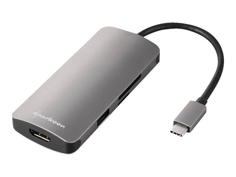 Sharkoon Multiport Adapter USB 3.0 Type C dunkel grau - 4044951026715