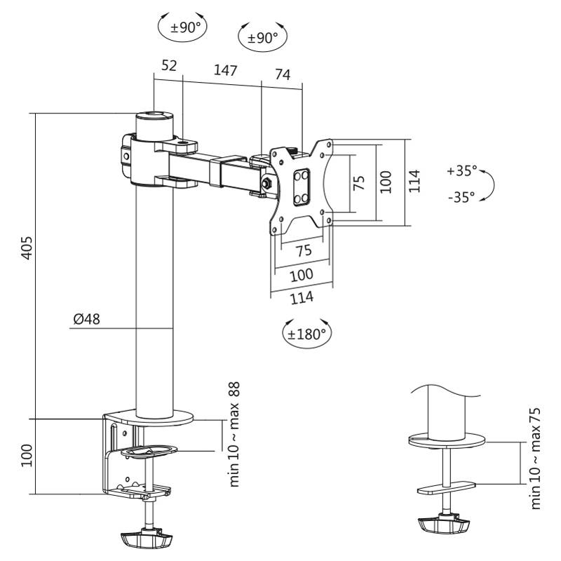 Logilink BP0104, Tischhalter für Monitor, LogiLink TIS BP0104 (BILD1)