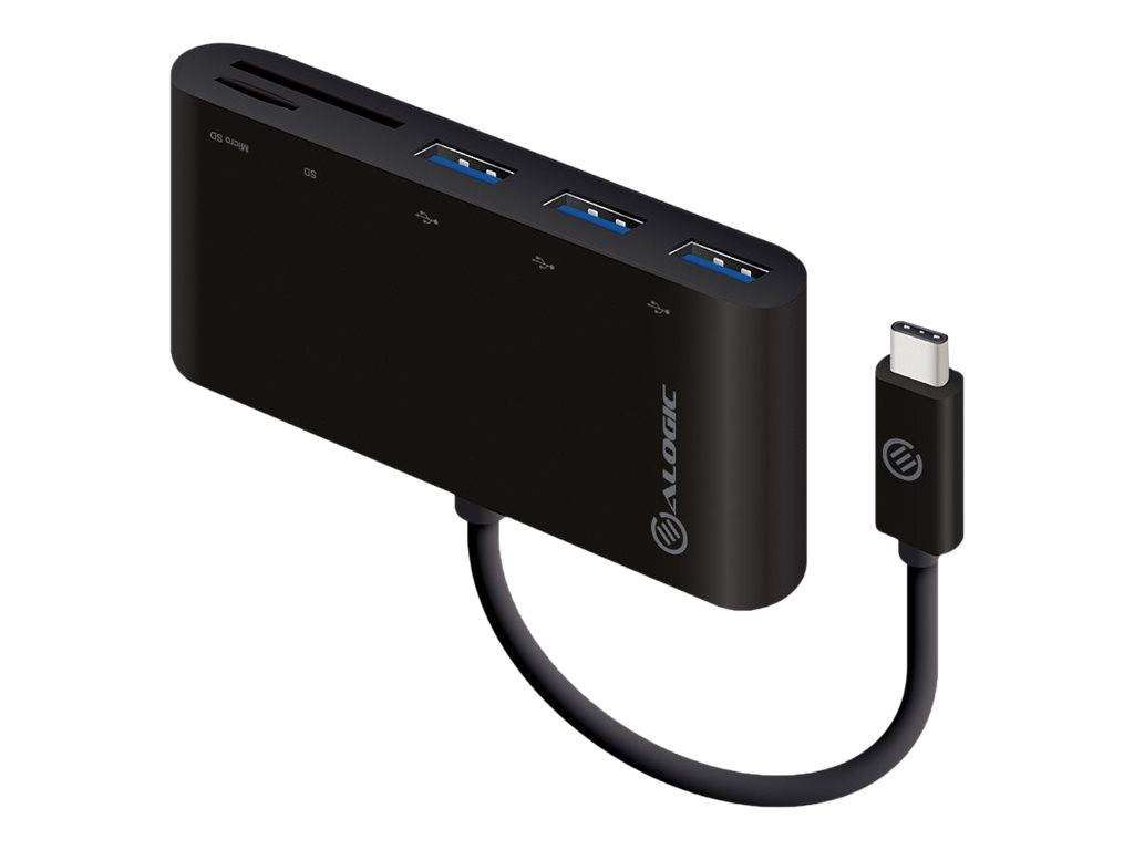 Alogic Adapter USB-C MultiPort Card Reader USB 3.0 schwarz - UC3ACR