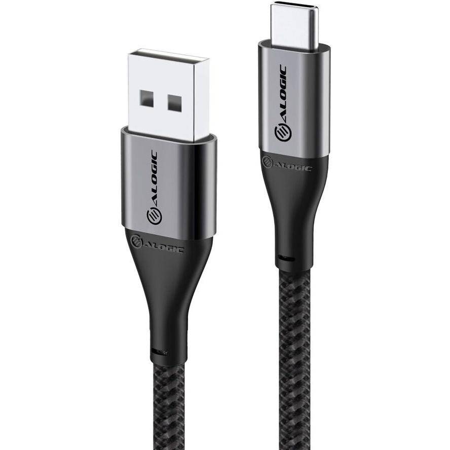 Alogic USB 2.0 Datenkabel Typ C -A M/M 3A 480 Mbps 0,3m, gr - ULCA2030-SGR