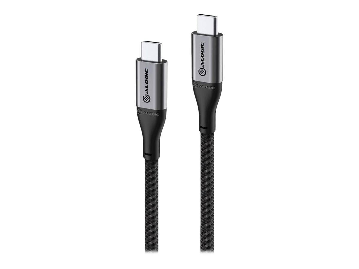 Alogic USB 2.0 Datenkabel Typ C -C M/M 5A 480 Mbps 0,3m, gr - ULCC2030-SGR