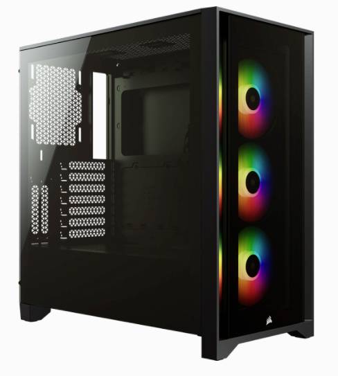 CORSAIR Geh Midi iCUE 4000X RGB (Tempered Glass) Black - CC-9011204-WW