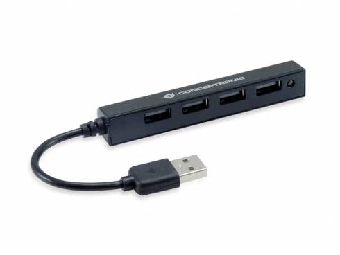 CONCEPTRONIC USB-Hub 4-Port 2.0  ->4x2.0  480Mbps o.Netz. sw