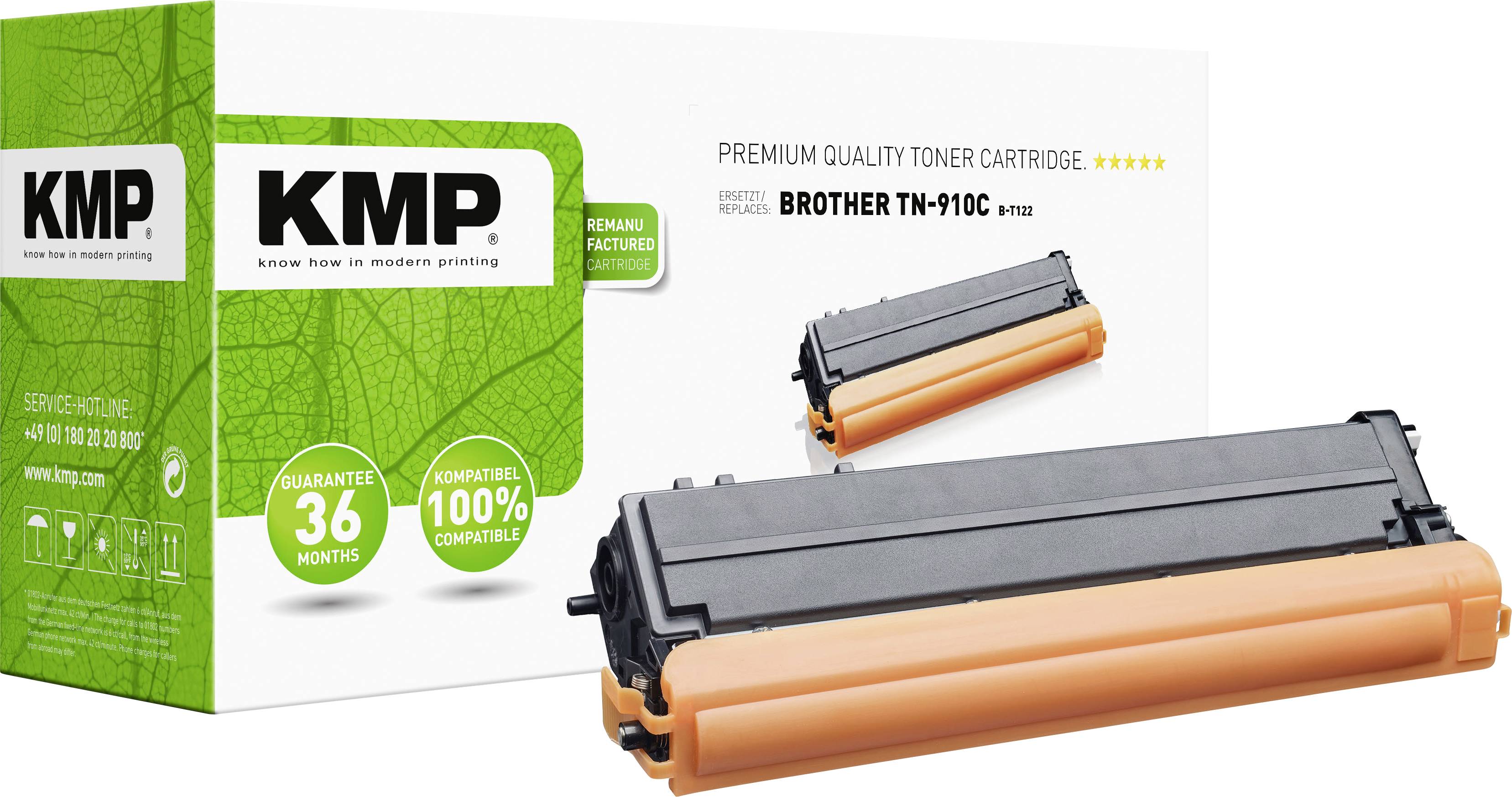 KMP Toner Brother TN-910C/TN910C cyan 9.000 S. B-T122 remanufactured - 1264,0003