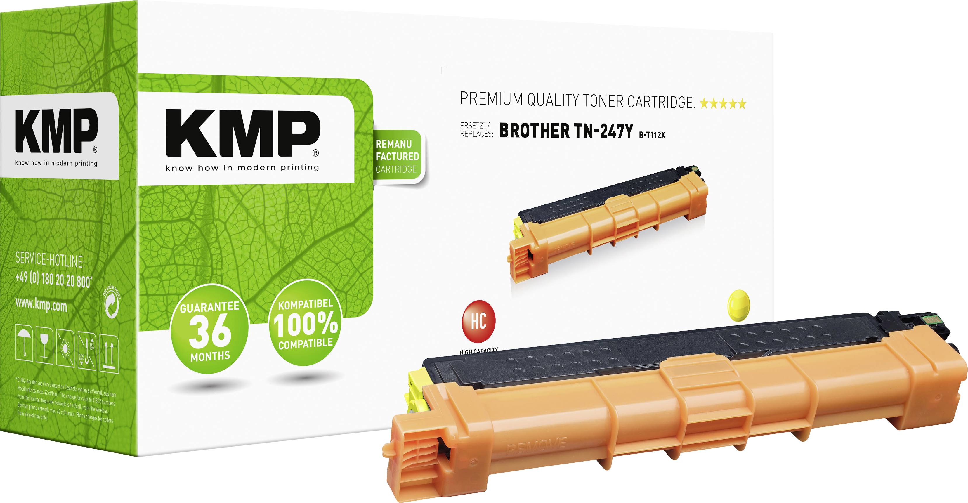 KMP Toner Brother TN-247Y yellow 2.300 S. B-T112X remanufactured - 1268,3009