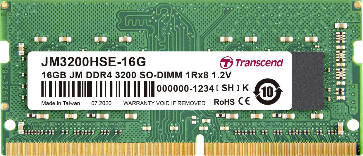 SO DDR4 16GB PC 3200 CL22 Transcend JetRam, JM3200HSE-16G - JM3200HSE-16G