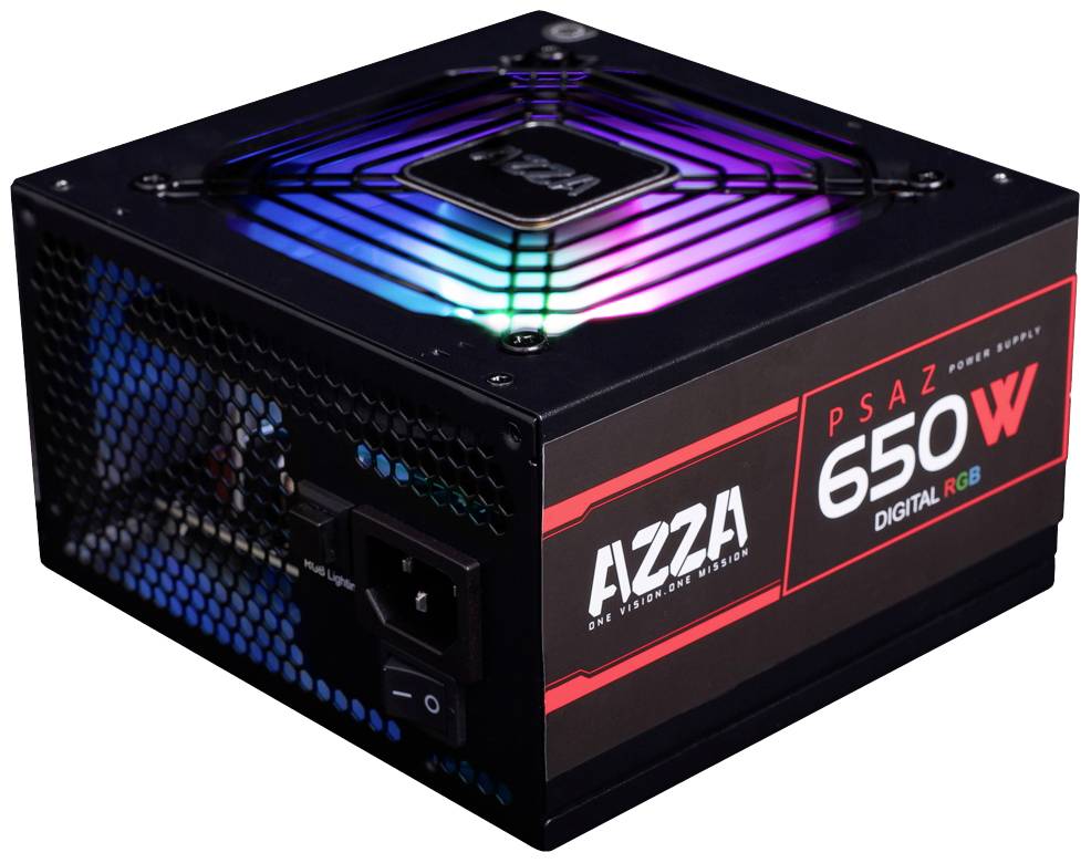 AZZA Netzteil 650W PSAZ ARGB 120mm black - PSAZ 650W-ARGB