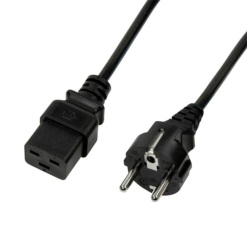 Logilink Power Cord, CEE 7/7-IEC C19, black, 1,80m - CP152