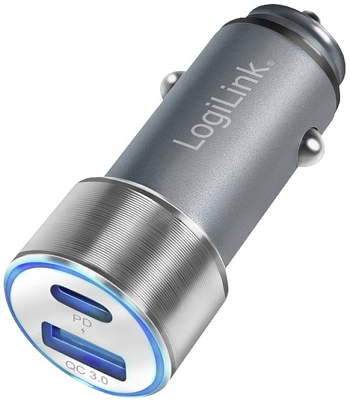 Logilink USB Kfz Ladeadapter 2Port 1xUSB-C PD,1xUSB-A QC,36W - PA0252