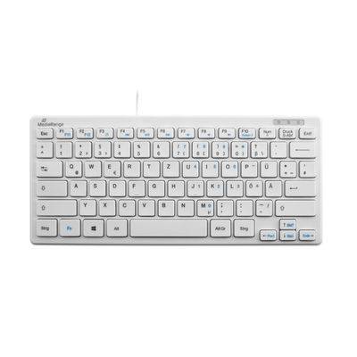 MediaRange Tastatur USB 2.0 Kompakt Flach 78 Tasten weiß - MROS113