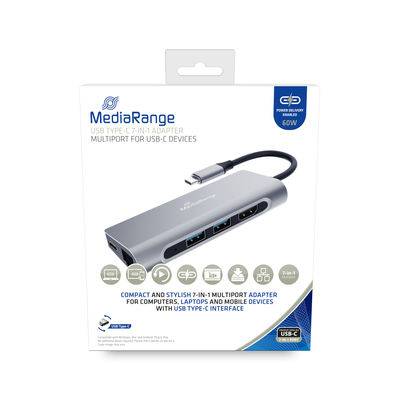 MediaRange DockingStation USB-C -> HDMI,USB3.2,RJ45,PD 60W - MRCS510