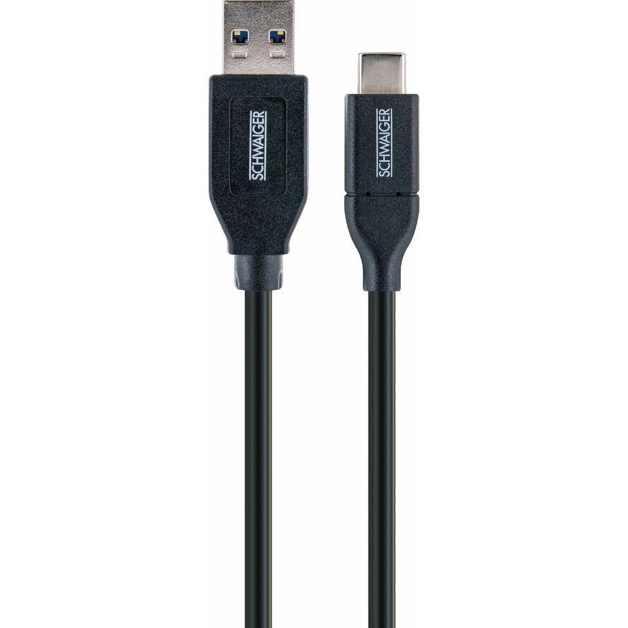 Schwaiger USB-Kabel 3.0 St. A->3.1 TypC 0,15m schwarz - LK050C 533