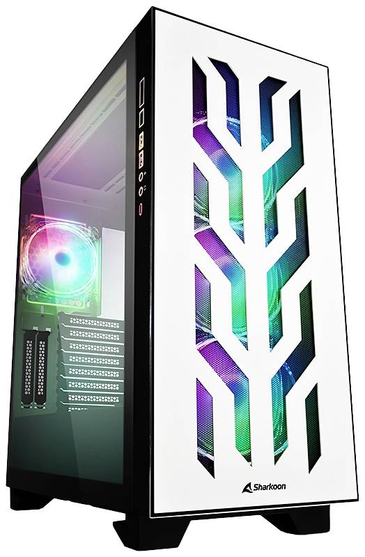 Sharkoon Gehäuse Elite Shark CA300T ATX/E-ATX 2xGlas weiß - 4044951030415