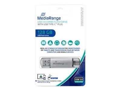 MediaRange USB-Stick 128GB USB 3.1 combo mit USB Type-C - MR938