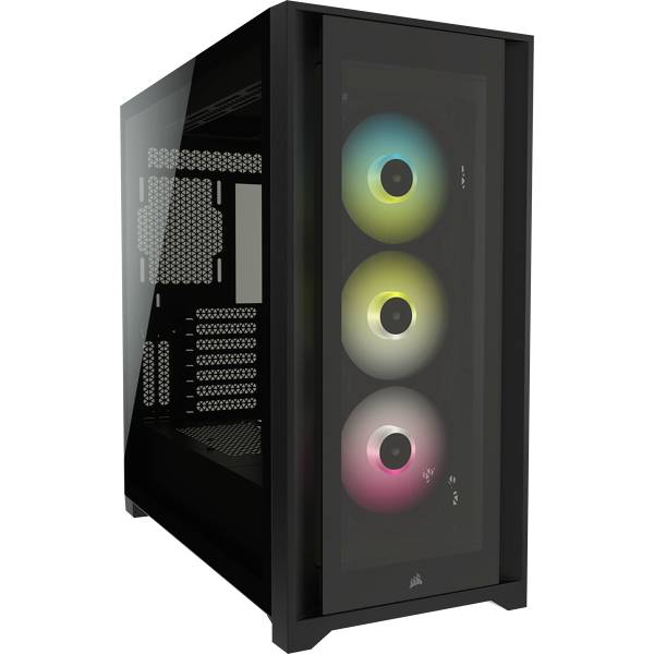 CORSAIR Geh Midi iCUE 5000X RGB (Tempered Glass) Black - CC-9011212-WW