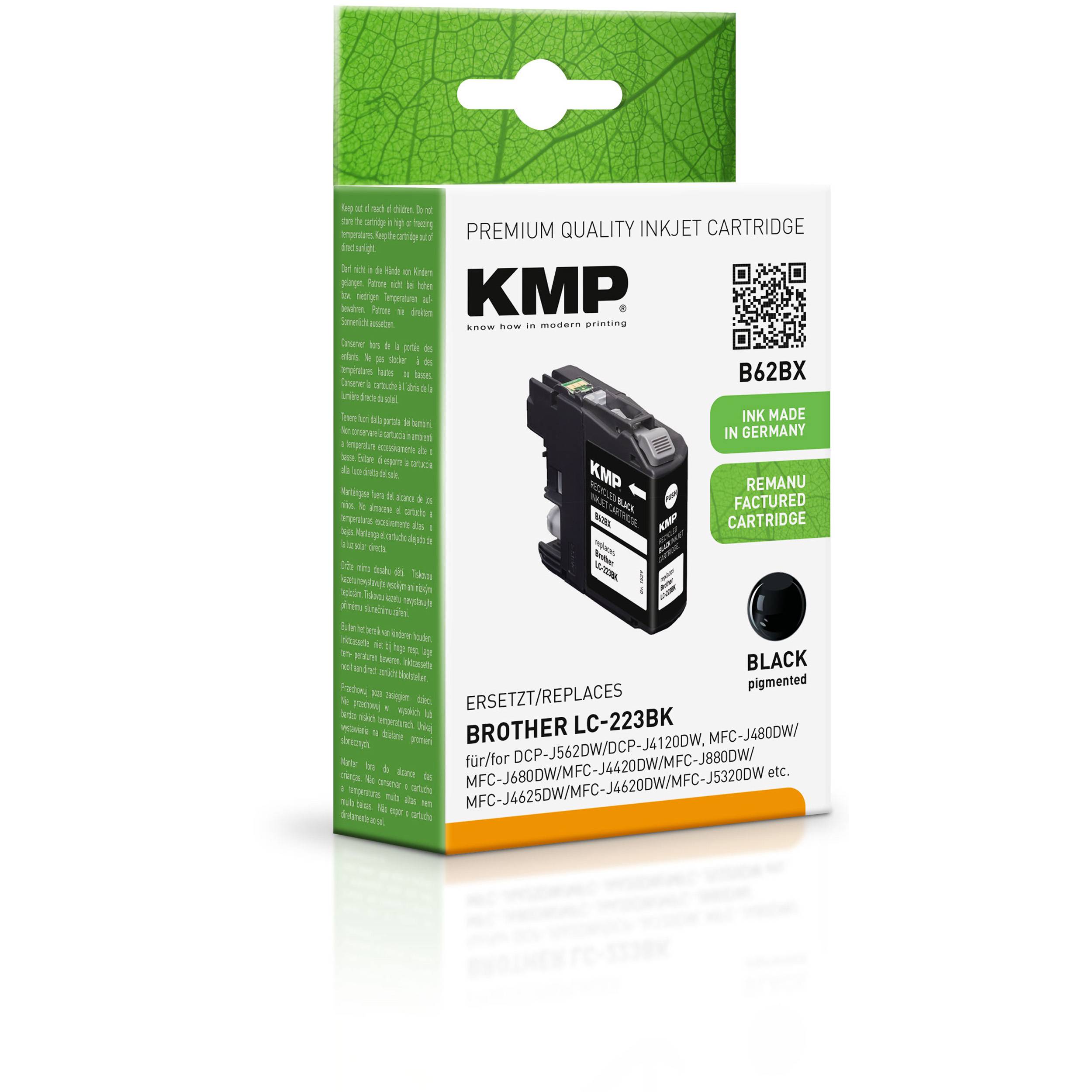 KMP Patrone Brother LC-223BK black 550 S. B62BX - 1529,4001