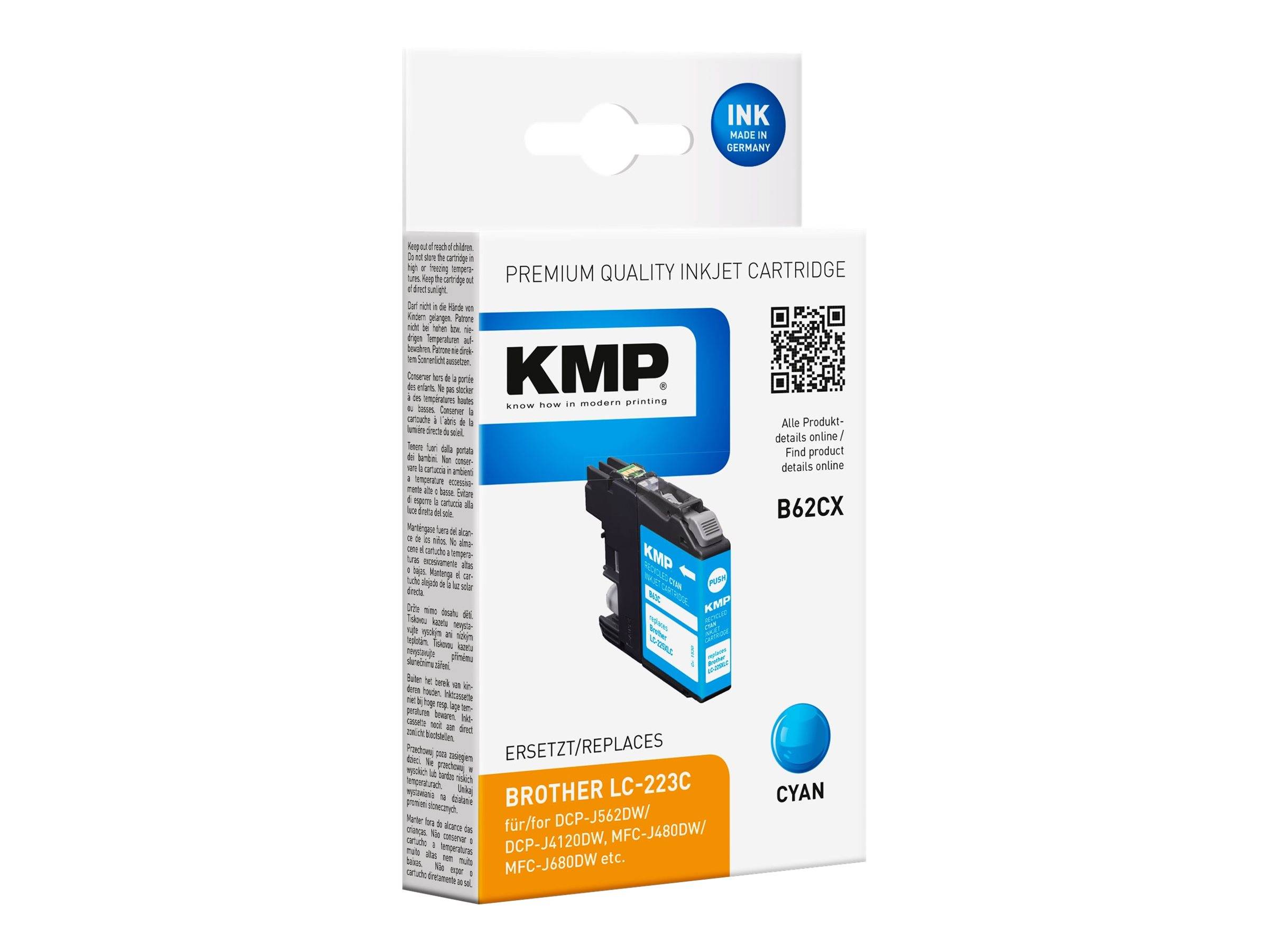 KMP Patrone Brother LC-223C cyan 550 S. B62CX - 1529,4003