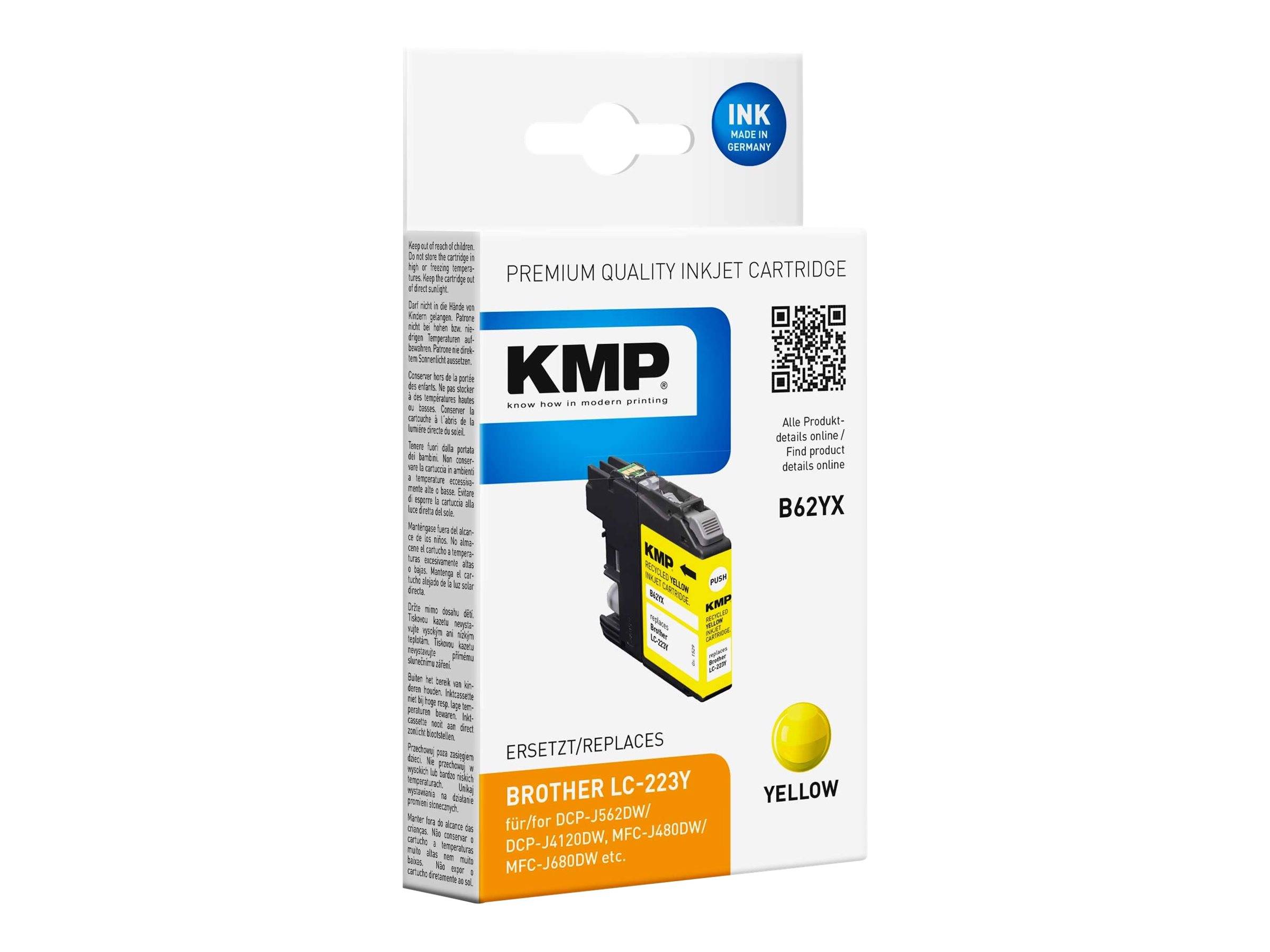 KMP Patrone Brother LC-223Y yellow 550 S. B62YX - 1529,4009