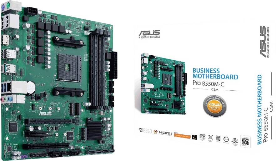 MB ASUS PRO B550M-C/CSM (AMD,AM4,DDR4,mATX) - 90MB15Q0-M0EAYC