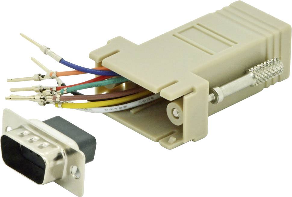 DIGITUS RS 232 Adapter, DB9, RJ45, Modular DB9 M, RJ45 F - AK-610517-000-I