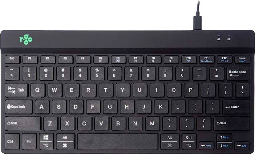 R-Go Tastatur Compact Break US-Layout verkabelt schwarz - RGOCOUSWDBL