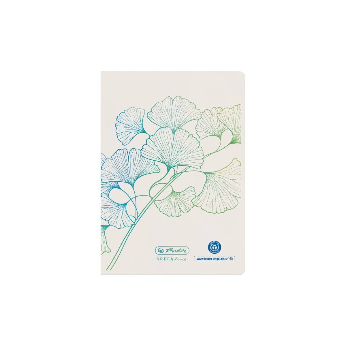 Herlitz Notizheft A6 GREENline 32 Bl. liniert Ginkgo - 50033584