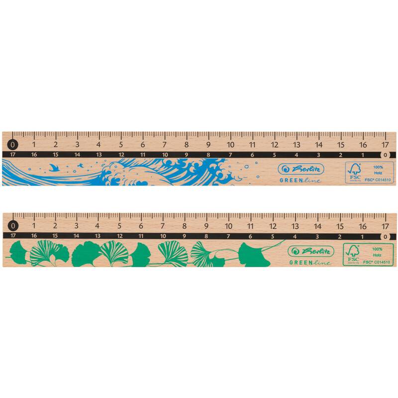 Herlitz Lineal 17cm GREENline Holz - 50033614