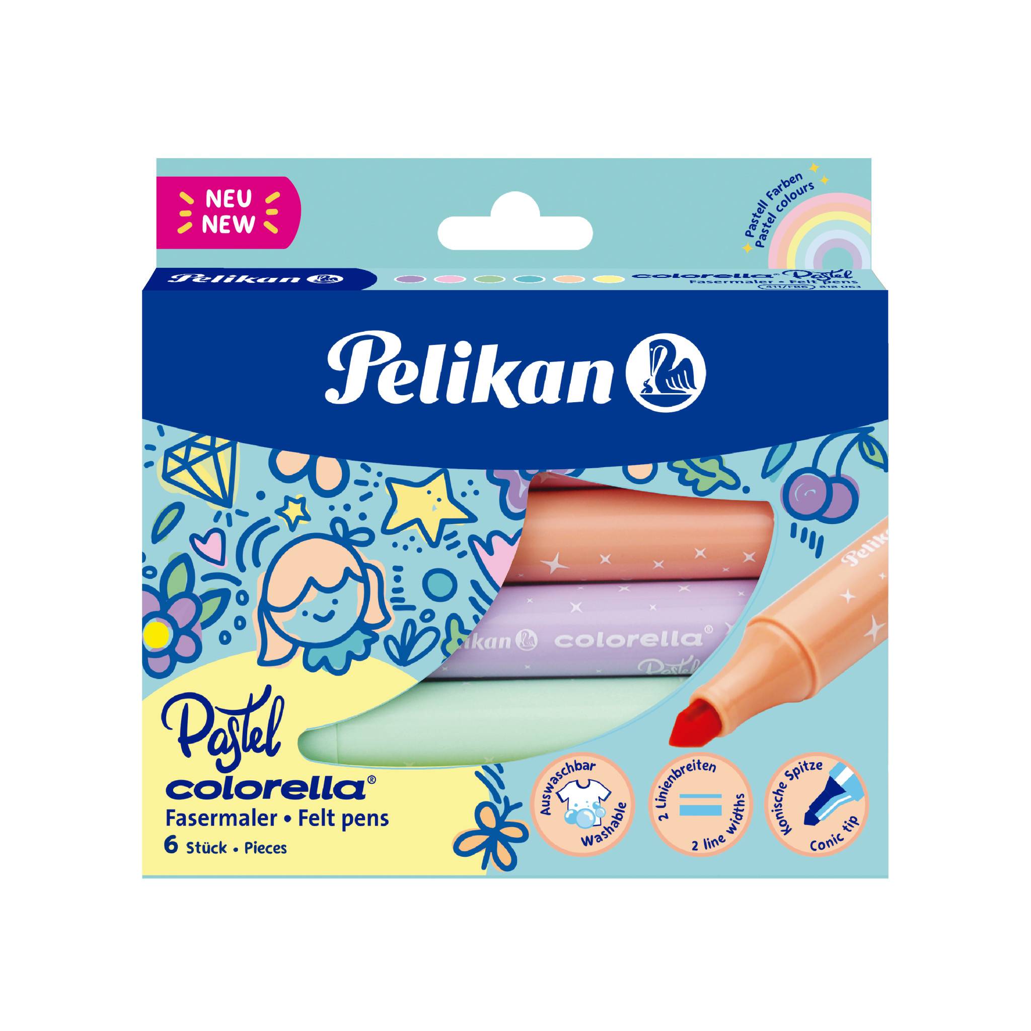 Pelikan Fasermaler Colorella Pastell 411/FS6 Faltschachtel - 818063