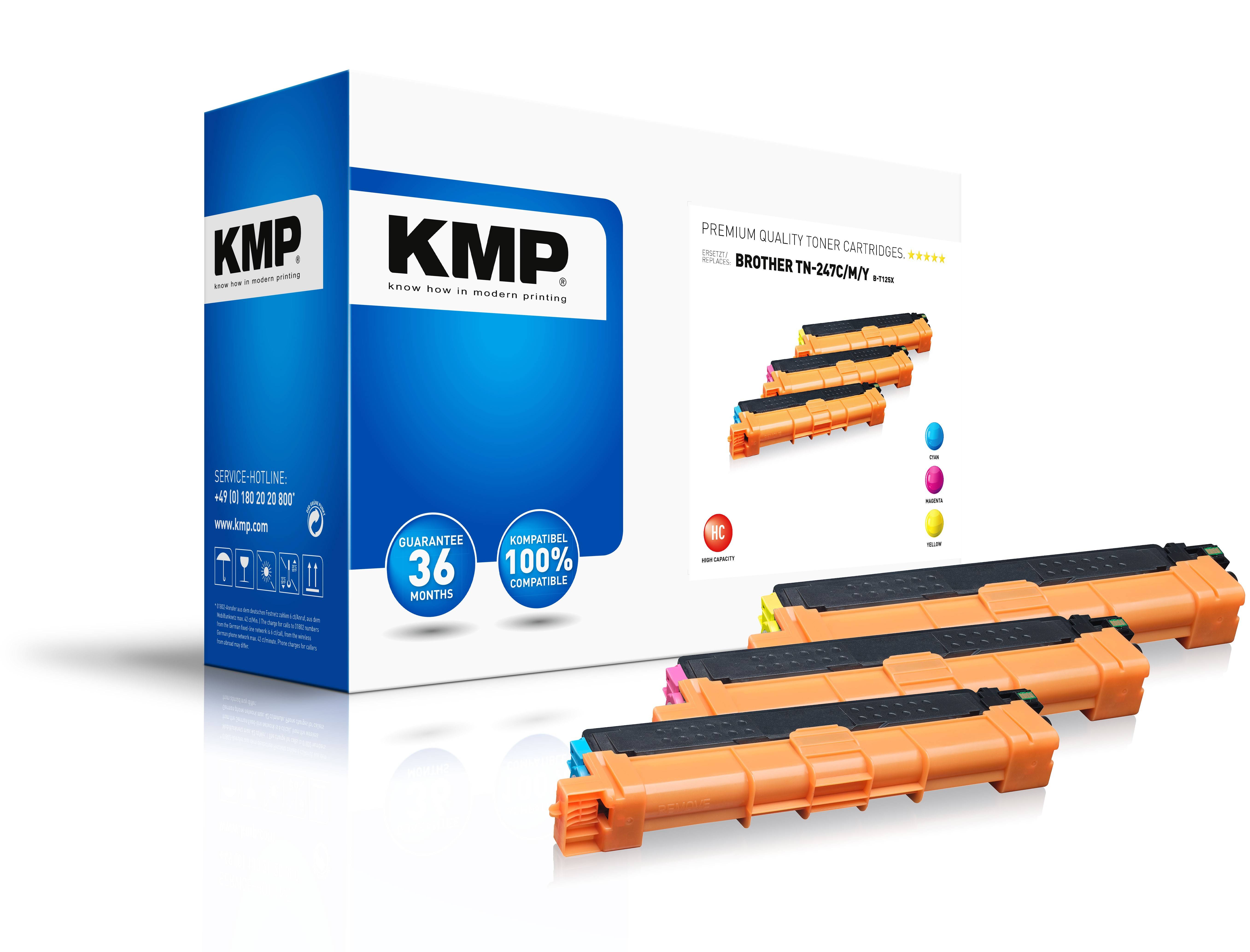 KMP Toner Brother TN-247 Multipack 3x2.300 S. B-T125CM remanufactured - 1268,3030