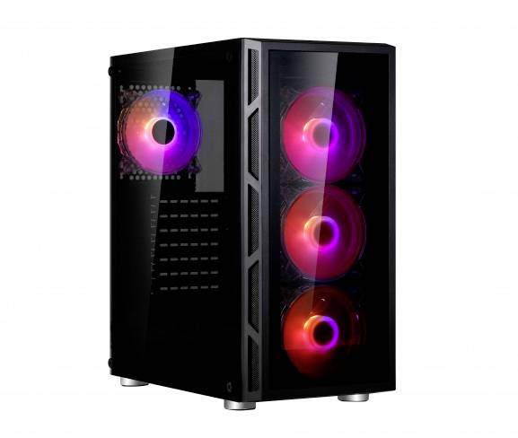 Spire Gehäuse Vision 7025 RGB + 4x 12cm RGB Fans - SPM7025GU3-4RGB