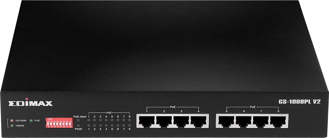 EDIMAX Switch 8x GE GS-1008PL V2 (8xPOE) - GS-1008PL V2