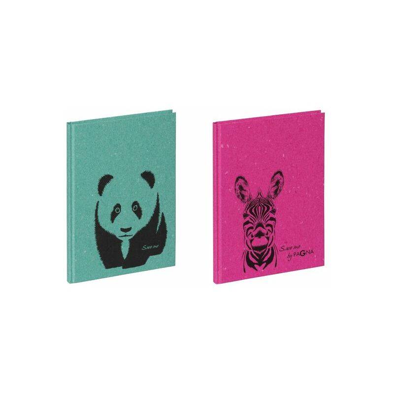 PAGNA Notizbuch A5 Save me 128S. dotted lines, Panda - 26050-17