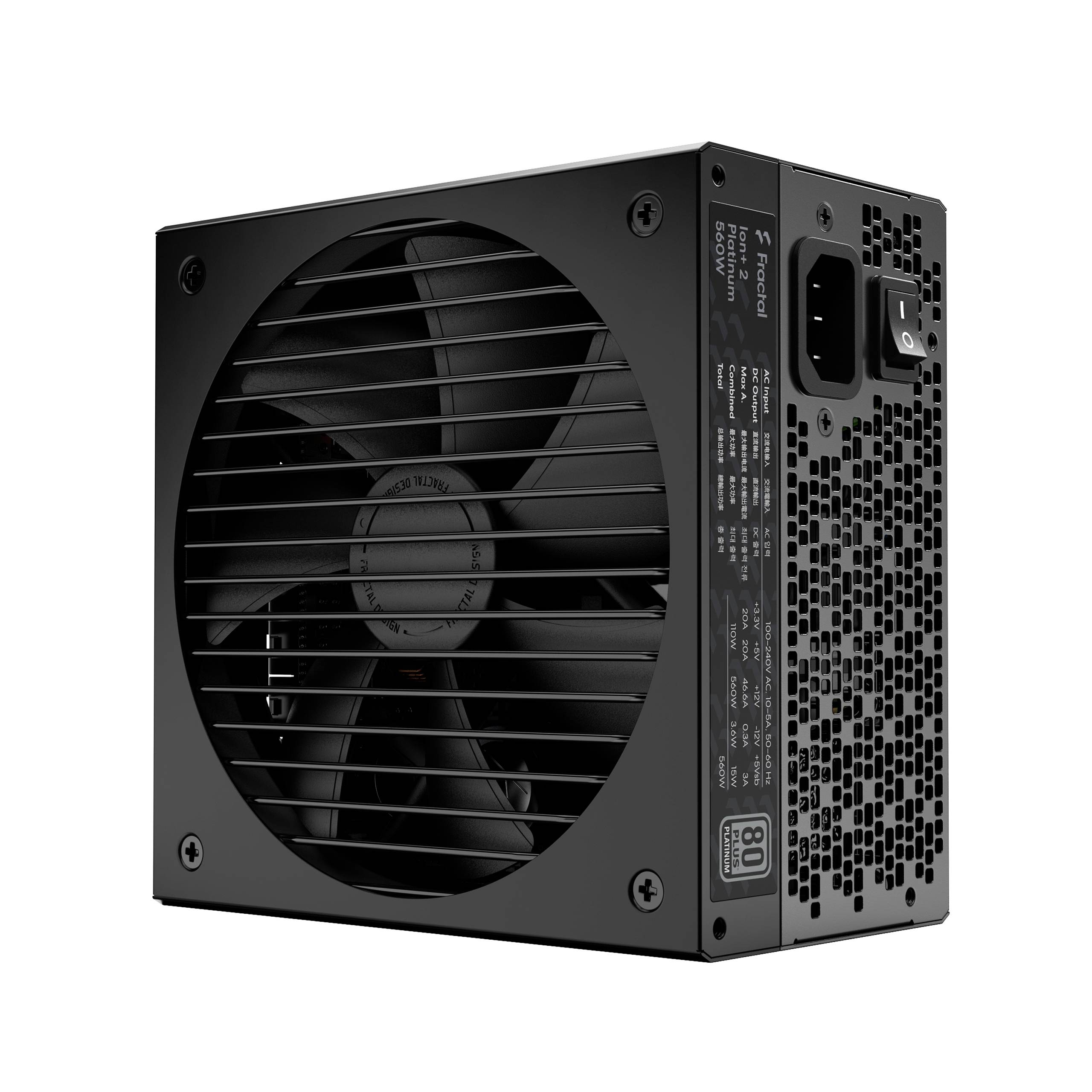 FRACTAL DESIGN Netzteil 560W ION+ 2 550P Modular (80+Plat) - FD-P-IA2P-560-EU