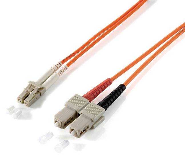 Equip LWL Patchkabel LC->SC 1.00m Multimode Duplex OM1 or Polybeutel - 254321