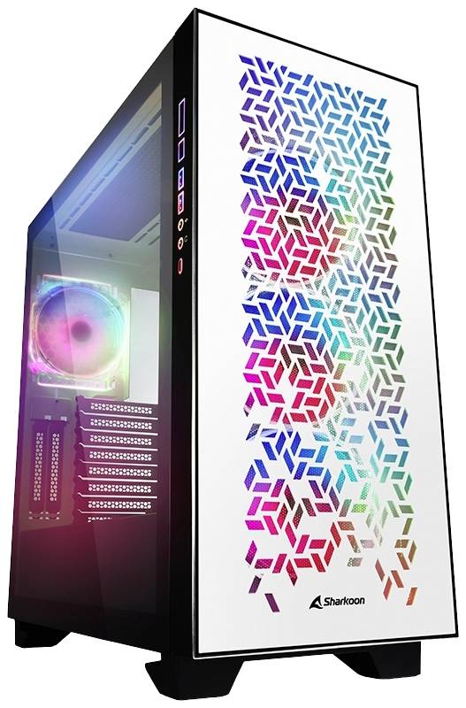 Sharkoon Gehäuse Elite Shark CA300H ATX 2xGlas weiß - 4044951030422