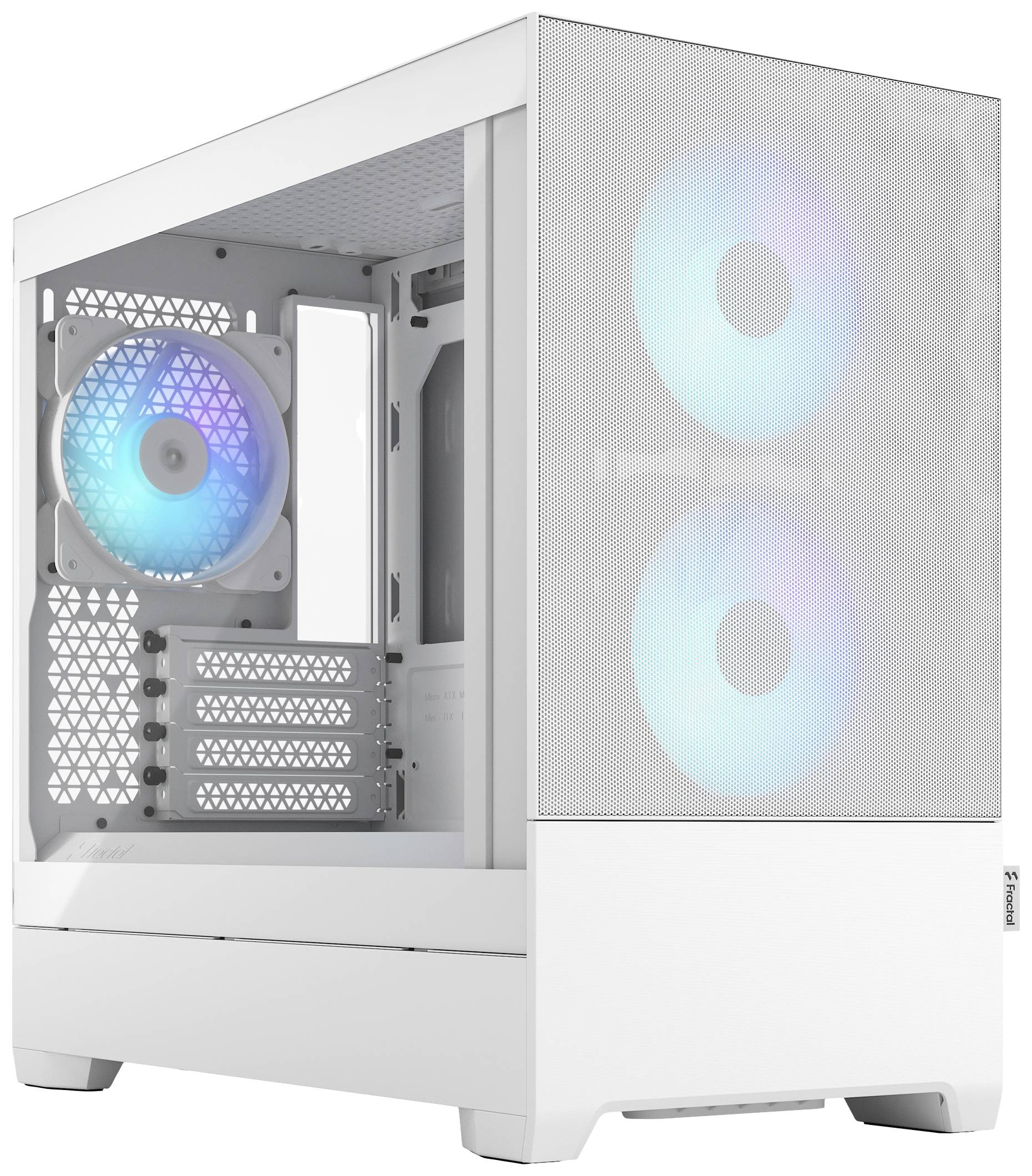 FRACTAL DESIGN Geh Pop Mini Air RGB White TG Clear Tint - FD-C-POR1M-01