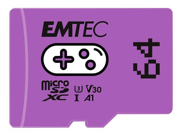 Emtec mSD 64GB UHS-I U3 V30 A1 Gaming Purple - ECMSDM64GXCU3G